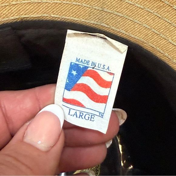 HENSCHEL Hatquarters USA safari hat tan canvas outdoor fedora style size LARGE